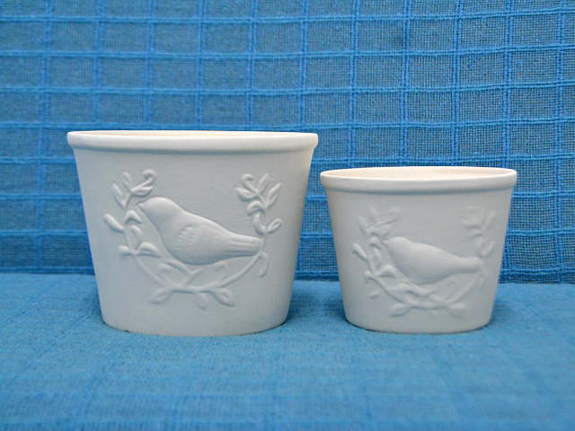 CACHEPOT RELEVO DE PASSARO GRANDE