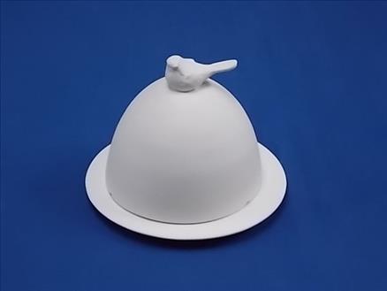 PORTA QUEIJO COM PASSARO